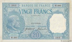 20 Francs BAYARD FRANCE  1916 F.11.01 XF-