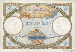 50 Francs LUC OLIVIER MERSON type modifié Petit numéro FRANKREICH  1930 F.16.01 S