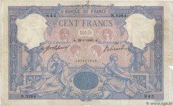 100 Francs BLEU ET ROSE FRANKREICH  1909 F.21.24