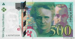 500 Francs PIERRE ET MARIE CURIE Symbole décalé Fauté FRANKREICH  1994 F.76f1.01 VZ