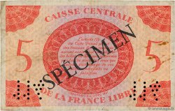 5 Francs Spécimen FRENCH EQUATORIAL AFRICA Brazzaville 1941 P.10s F