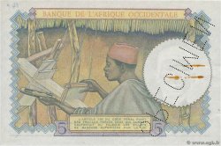 5 Francs Spécimen FRENCH WEST AFRICA  1941 P.25s SPL