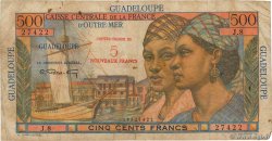 5 NF sur 500 Francs Pointe-à-Pitre GUADELOUPE  1960 P.42 RC
