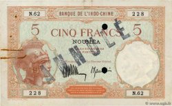 5 Francs Annulé NOUVELLE CALÉDONIE  1936 P.36bs SS