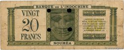 20 Francs Annulé NOUVELLE CALÉDONIE  1944 P.49s B