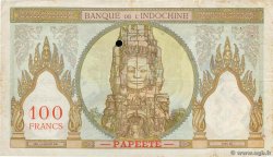100 Francs Annulé TAHITI  1931 P.14as BC