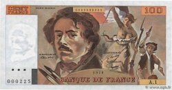 100 Francs DELACROIX Petit numéro FRANCIA  1978 F.68.01A1 q.FDC
