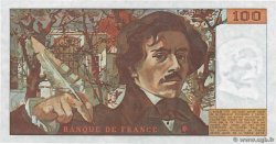 100 Francs DELACROIX Petit numéro FRANKREICH  1978 F.68.01A1 fST+