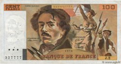 100 Francs DELACROIX modifié FRANCE  1978 F.69.01a VF-