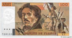 100 Francs DELACROIX modifié FRANKREICH  1978 F.69.01d