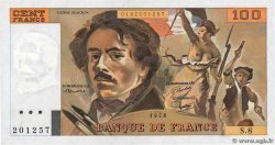 100 Francs DELACROIX modifié FRANCE  1978 F.69.01e XF+