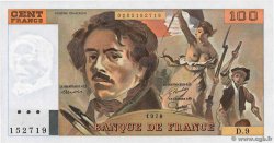 100 Francs DELACROIX modifié FRANKREICH  1978 F.69.01g fST+
