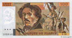 100 Francs DELACROIX modifié FRANCE  1979 F.69.02b UNC-