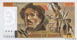 100 Francs DELACROIX modifié FRANCIA  1979 F.69.02c q.FDC