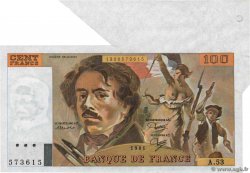 100 Francs DELACROIX modifié Fauté FRANCIA  1981 F.69.05 q.FDC