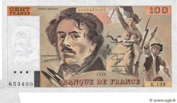 100 Francs DELACROIX modifié Fauté FRANKREICH  1989 F.69.13a fVZ