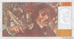100 Francs DELACROIX imprimé en continu FRANCE  1990 F.69bis.01a XF+