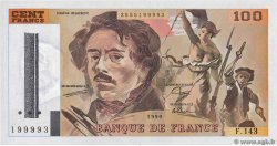 100 Francs DELACROIX imprimé en continu FRANKREICH  1990 F.69bis.01F-