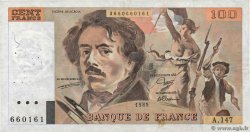 100 Francs DELACROIX modifié FRANCE  1989 F.69.13c VF-