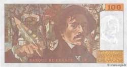 100 Francs DELACROIX imprimé en continu FRANCE  1990 F.69bis.02a UNC-