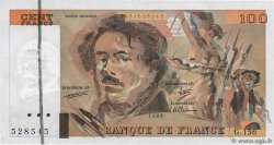 100 Francs DELACROIX modifié Fauté FRANCIA  1989 F.69.13d EBC