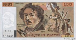 100 Francs DELACROIX modifié FRANKREICH  1989 F.69.13d
