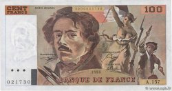 100 Francs DELACROIX imprimé en continu FRANCIA  1990 F.69bis.02b q.SPL