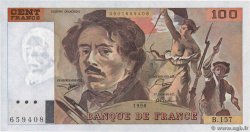 100 Francs DELACROIX imprimé en continu Fauté FRANKREICH  1990 F.69bis.02b