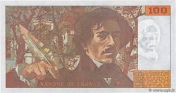 100 Francs DELACROIX imprimé en continu Fauté FRANCE  1990 F.69bis.02b UNC