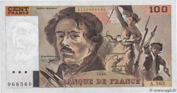 100 Francs DELACROIX imprimé en continu FRANCE  1990 F.69bis.02b AU-