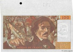 100 Francs DELACROIX imprimé en continu Fauté FRANCIA  1991 F.69bis.03a1 q.FDC