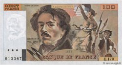 100 Francs DELACROIX imprimé en continu FRANCIA  1991 F.69bis.03a1a SC+