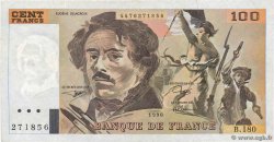 100 Francs DELACROIX imprimé en continu FRANCE  1990 F.69bis.02d VF-