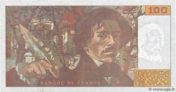100 Francs DELACROIX imprimé en continu FRANCE  1990 F.69bis.02d VF+