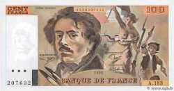 100 Francs DELACROIX imprimé en continu FRANCIA  1991 F.69bis.03b2 SC+