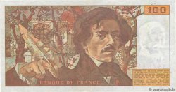 100 Francs DELACROIX imprimé en continu Fauté FRANCIA  1991 F.69bis.03b2 MBC