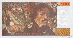 100 Francs DELACROIX imprimé en continu FRANCE  1990 F.69bis.02e2 VF