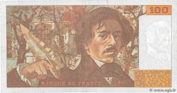 100 Francs DELACROIX imprimé en continu FRANCE  1991 F.69bis.04a F+