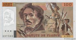 100 Francs DELACROIX imprimé en continu FRANCIA  1991 F.69bis.04c AU