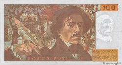 100 Francs DELACROIX imprimé en continu FRANCE  1991 F.69bis.04c XF+