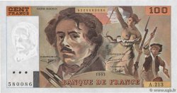 100 Francs DELACROIX imprimé en continu FRANCIA  1993 F.69bis.05 AU+