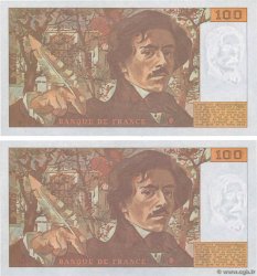 100 Francs DELACROIX imprimé en continu Lot FRANCE  1993 F.69bis.05 UNC-