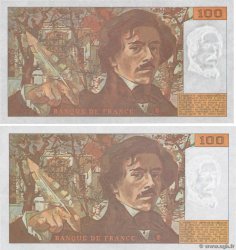 100 Francs DELACROIX imprimé en continu Lot FRANCIA  1993 F.69bis.07 EBC+