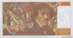 100 Francs DELACROIX imprimé en continu Fauté FRANCE  1993 F.69bis.08 UNC