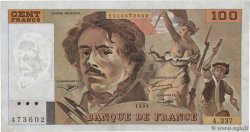 100 Francs DELACROIX imprimé en continu FRANCE  1993 F.69bis.08 XF-
