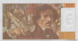 100 Francs DELACROIX imprimé en continu Fauté FRANCIA  1993 F.69bis.08 q.SPL