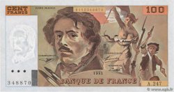 100 Francs DELACROIX  UNIFACE FRANCE  1993 F.69bisU.08 UNC-