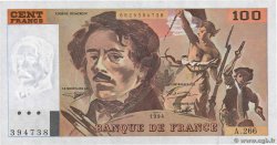 100 Francs DELACROIX 442-1 & 442-2 FRANCE  1994 F.69ter.01b XF