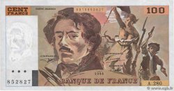 100 Francs DELACROIX 442-1 & 442-2 FRANCE  1994 F.69ter.01c XF