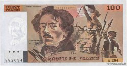 100 Francs DELACROIX 442-1 & 442-2 FRANCIA  1994 F.69ter.01c q.FDC